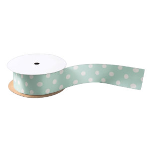 Ruban En Satin Gros Pois Mint Cute Noël Ribbon de Noël