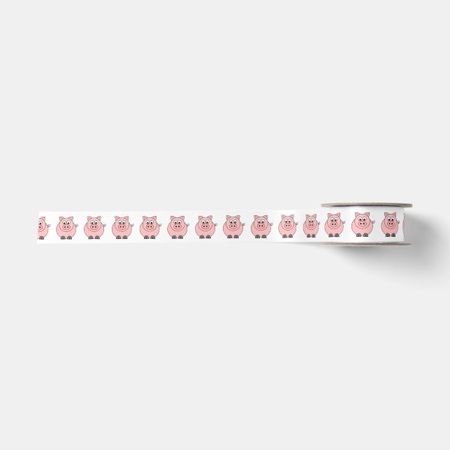 Ruban En Satin Gros porc rose (Devant)