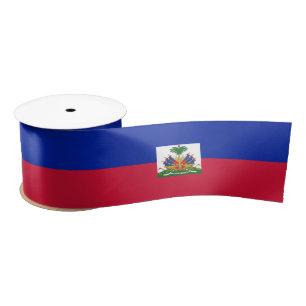 Ruban En Satin Haïti Drapeau Satin Ribbon