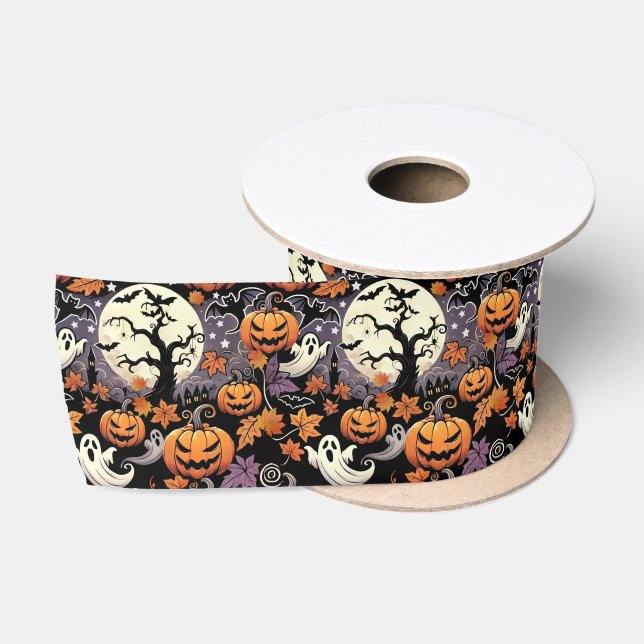 Ruban En Satin Halloween/Automne/Automne (Bobine)