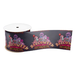 Ruban En Satin Halloween Clowns effrayants Horreur