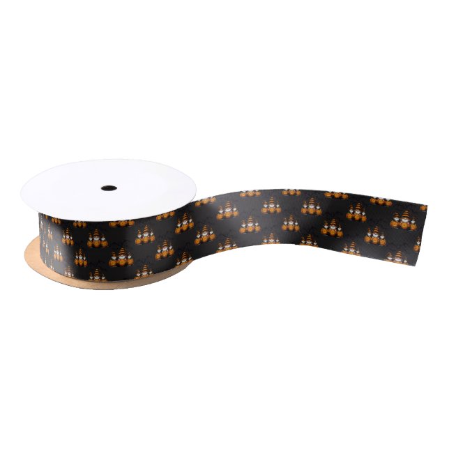 Ruban En Satin Halloween Gnome Ribbon (Bobine)