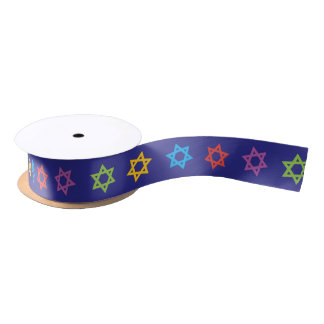 Ruban En Satin Hanukkah Star Ribbon