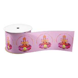 Ruban En Satin Happy Diwali - Deepalavi Lakshmi Goddess 1