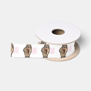 Ruban En Satin Hibou sage