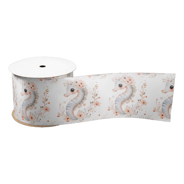 Ruban En Satin Hippocampe mignon (Bobine)