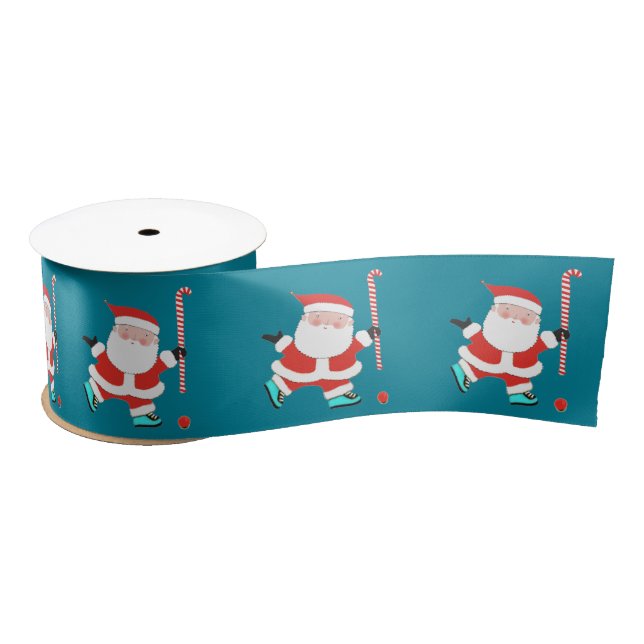 Ruban En Satin Hockey sur gazon Cadeaux de Noël Satin Ribbon (Bobine)