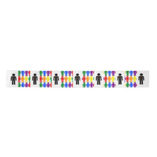 Ruban En Satin Hommes gays LGBTQ Silhouette et arc-en-ciel