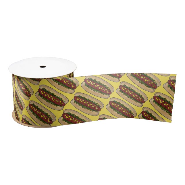 Ruban En Satin Hot Dog Mustard Relish Frankfurter Hotdog Weiner (Bobine)