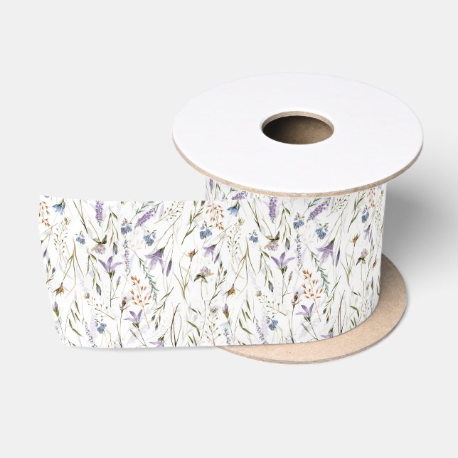 Ruban En Satin Hygge Fleur sauvage Meadow (Bobine)