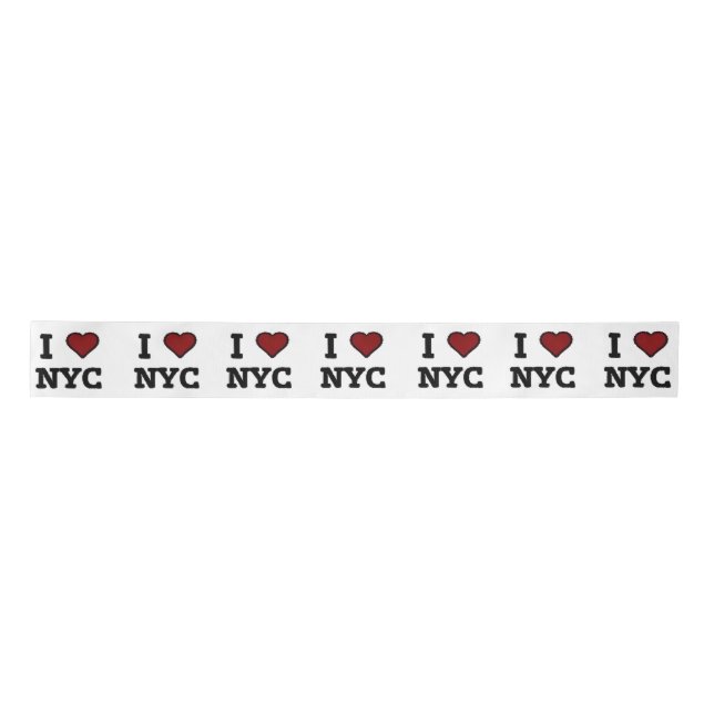 Ruban En Satin I Love NYC heart (Devant)
