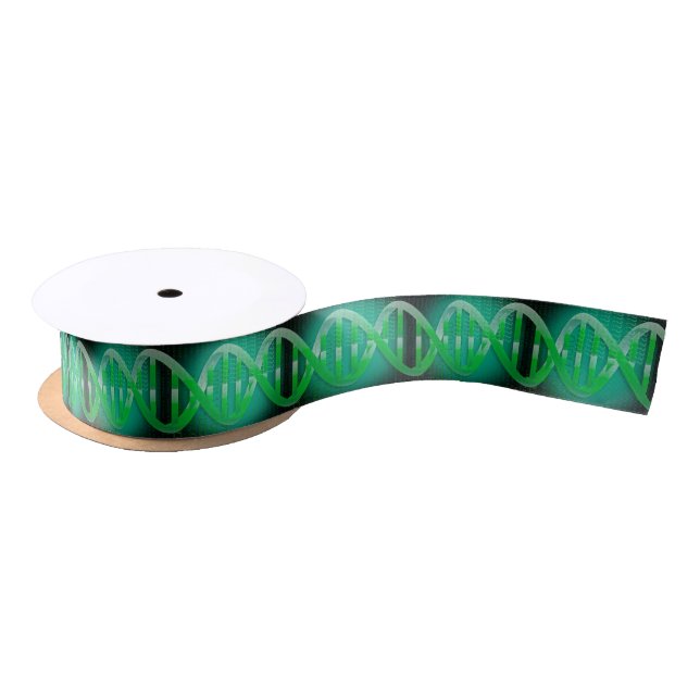 Ruban En Satin ID ADN Science Médicale Verte (Bobine)