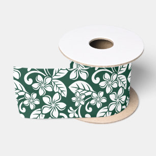 RUBAN EN SATIN ÎLE PLUMERIA (VERT FORESTIER) SATIN RIBBON