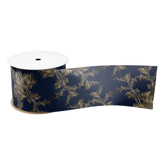 Ruban En Satin Ilex - Holly - Christdorn (Bobine)