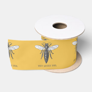 Ruban En Satin Illustration Antique d'Insecte de Bourdon Reine Ab
