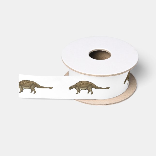 Ruban En Satin Illustration d'Ankylosaurus (Bobine)