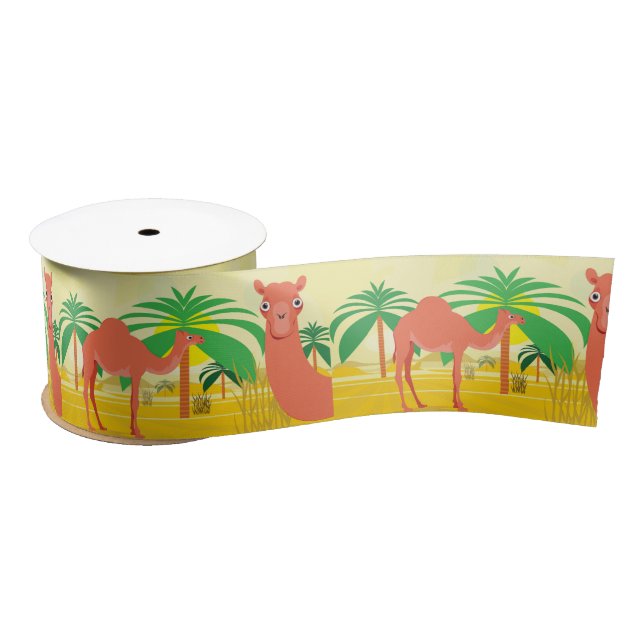 Ruban En Satin Illustration de chameaux (Bobine)