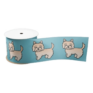 Ruban En Satin Illustration de chien de dessin animé Cairn Terrie