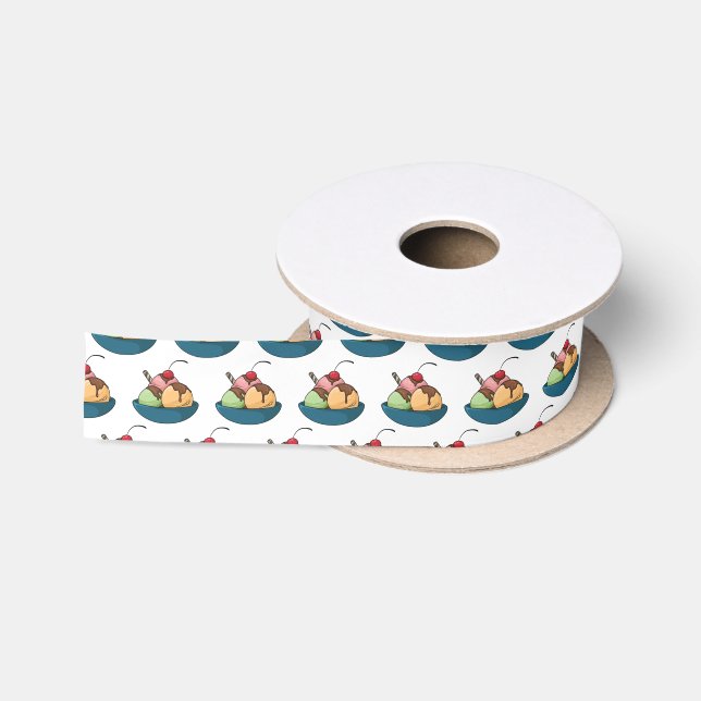 Ruban En Satin Illustration de crème glacée (Bobine)