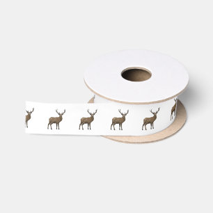 Ruban En Satin Illustration de dessin sur le cerf