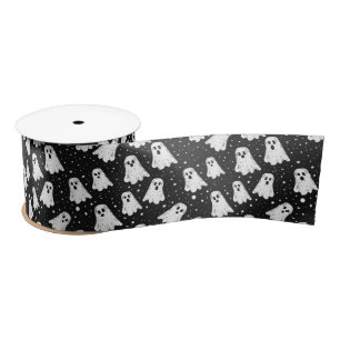 Ruban En Satin Illustration de gribouillis mignon noir et blanc