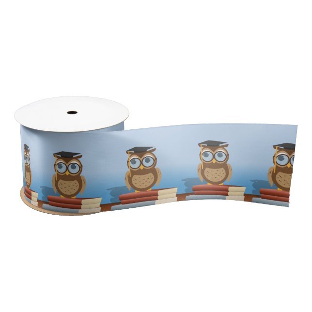 Ruban En Satin Illustration de hibou (Bobine)