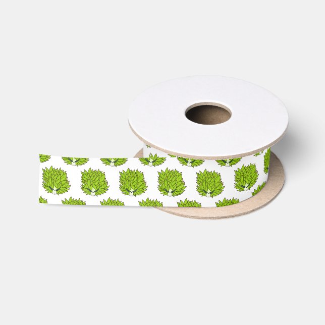 Ruban En Satin Illustration de la feuille de limon (Bobine)