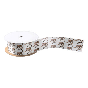 Ruban En Satin Illustration d'ocelot mignon