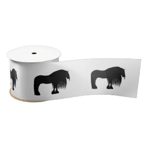 Ruban En Satin Illustration moderne du cheval friésien