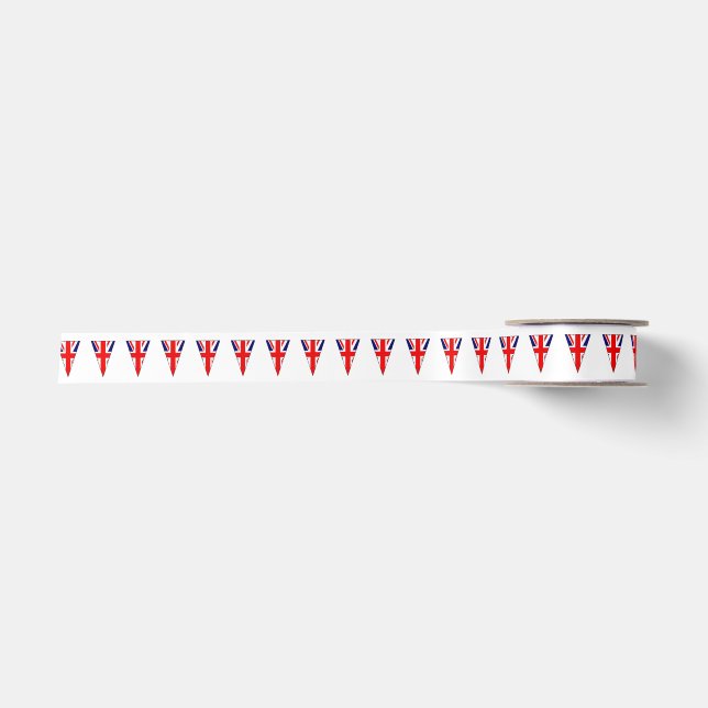 Ruban En Satin Indicateur Union Jack Comme Triangle De Bassage (Devant)