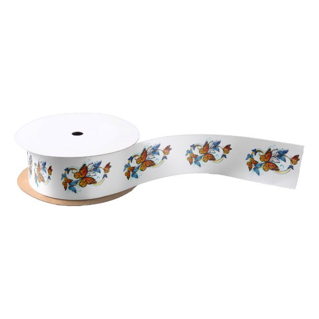 Ruban En Satin Infinity of Monarch Butterflies (Bobine)