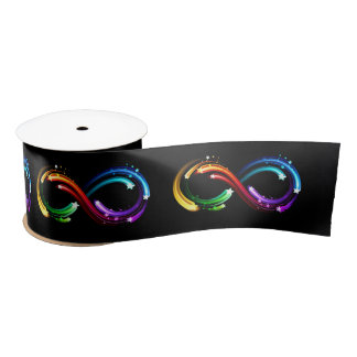 Ruban En Satin Infinity symbol of rainbow comets
