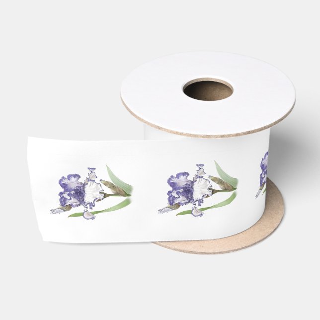 Ruban En Satin Iris Froissé Pourpre (Bobine)