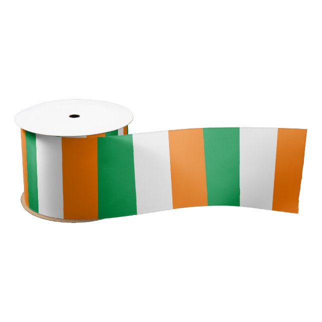 Ruban En Satin Irish Flag & Irlande Voyage, vacances/sports (Bobine)