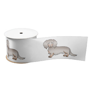 Ruban En Satin Isabella Et Tan Long Cheveux Dachshund Chiens De D