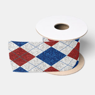 Ruban En Satin Jacquard rouge, blanc, bleu 4 juillet Parties scin
