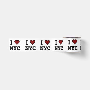 Ruban En Satin J'aime NYC cœur