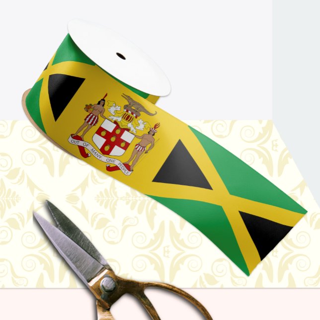 Ruban En Satin Jamaïque Ruban, Emblème, patriotique, drapeau jama (Créateur téléchargé)