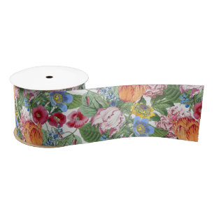 Ruban En Satin Jardin de printemps