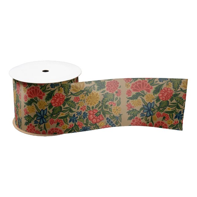 Ruban En Satin Jardin Floral Designer vintage (Bobine)