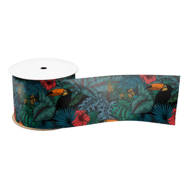 Ruban En Satin Jardin toucan (Bobine)