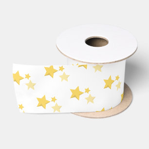 Ruban En Satin Jaune Céleste Étoiles Mignonnes Baby Shower