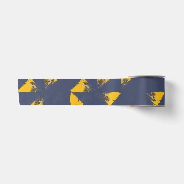 Ruban En Satin Jaune, cool, unique, triangles tendance (Devant)