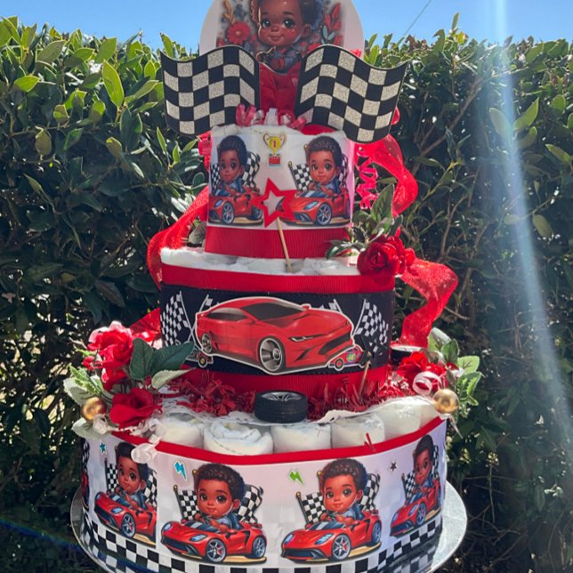 Ruban En Satin Je suis prêt à courir (I made a diaper cake. I used “The Ready To Race” ribbon to wrap my diaper cake.




)