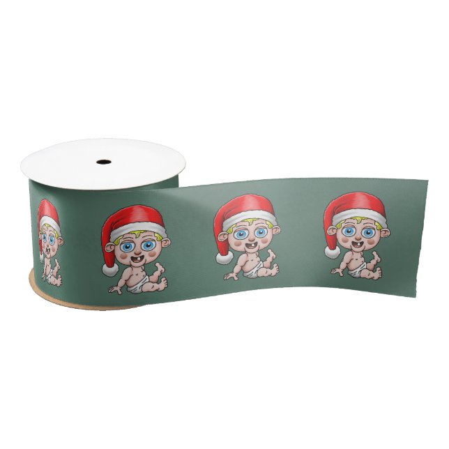 Ruban En Satin Jeune Père Noël (Bobine)