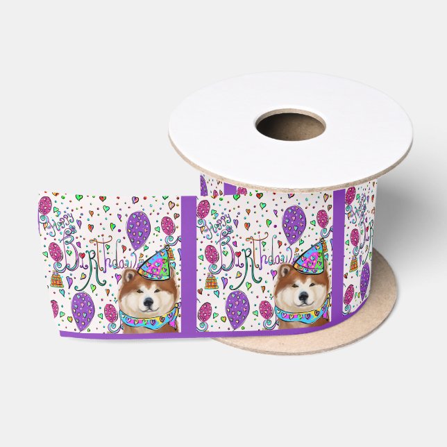 RUBAN EN SATIN JOLI ANNIVERSAIRE (Bobine)
