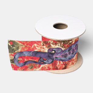 Ruban En Satin Joli BALI LIZARD Design violet + vos idées
