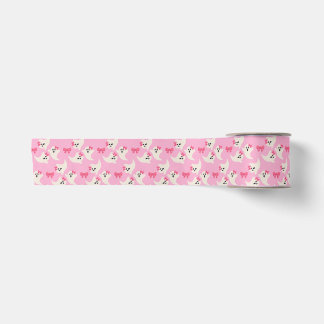 Ruban En Satin Joli Halloween rose avec des fantômes et des nœuds