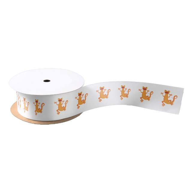 Ruban En Satin Joli triton orangé joyeux (Bobine)