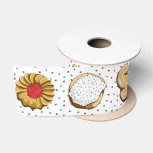 Ruban En Satin Jolis biscuits italiens dessinés à la main de 7,62